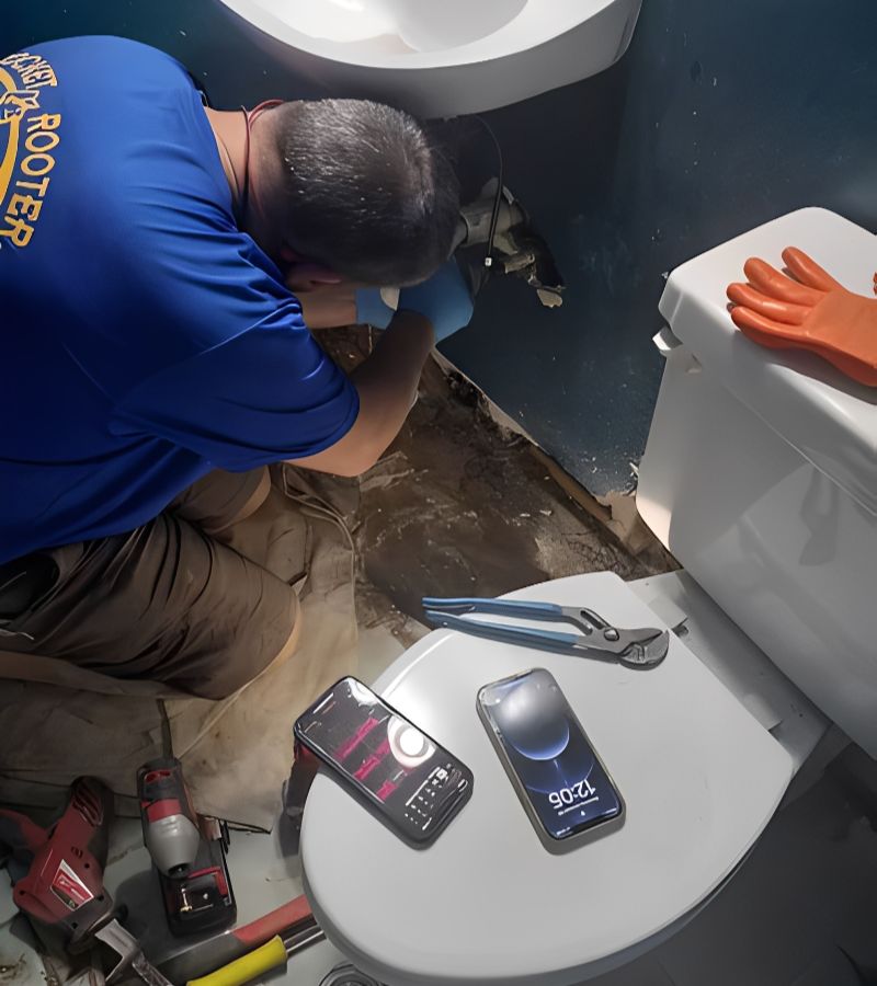 Expert septic repairs technician arriving at a home in Umatilla, FL.